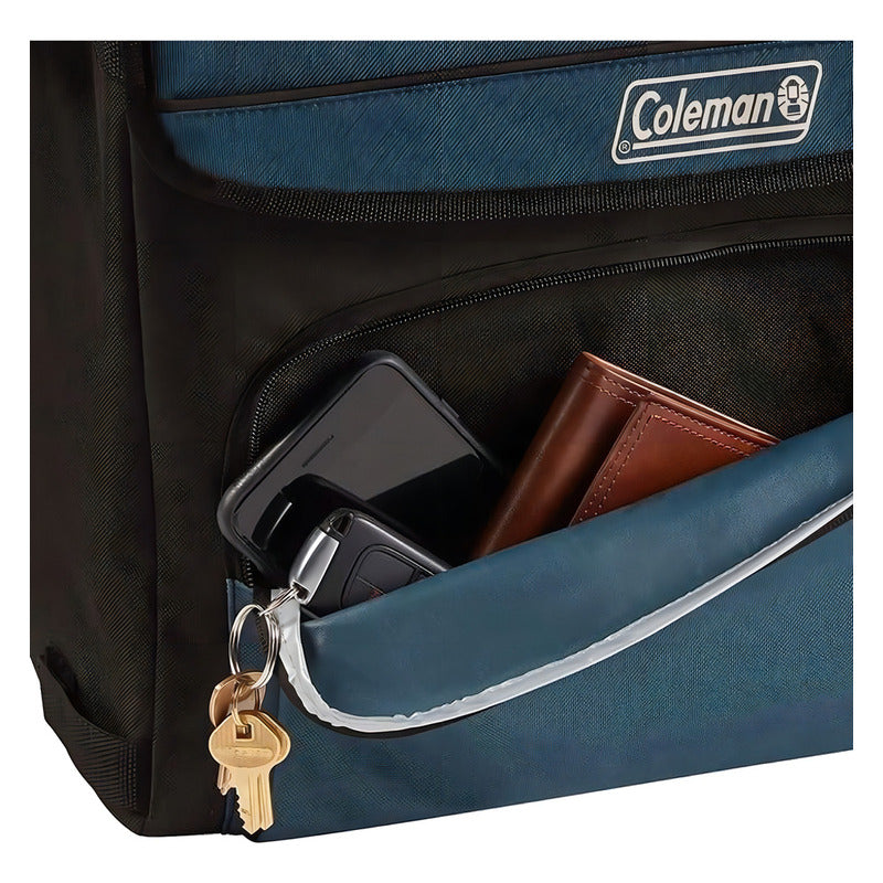Coleman Soft Cooler Plegable 54 Latas Camping Color Azul