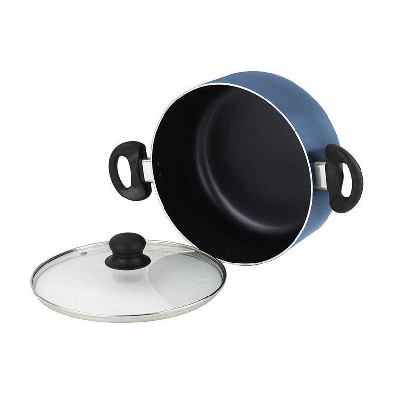 Batería Cocina Marmicoc Set 7 Piezas Antiadherente Azul