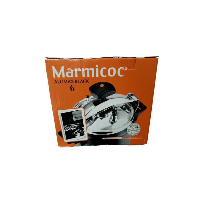 Olla A Presion Marmicoc Alumax Black 6 Lts Color Negro
