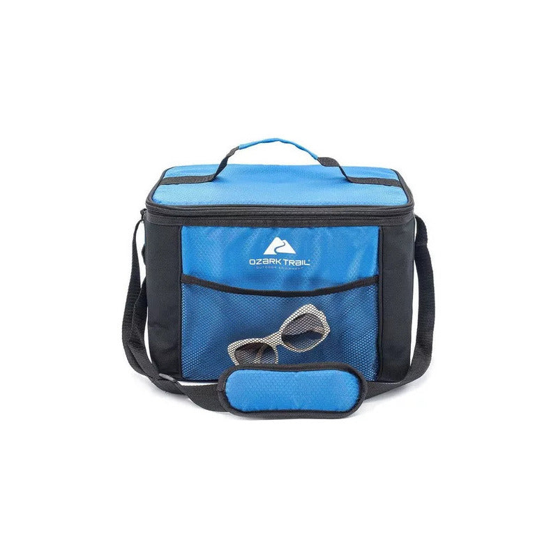 Cooler Soft Portátil Plegable 24 Latas Azul