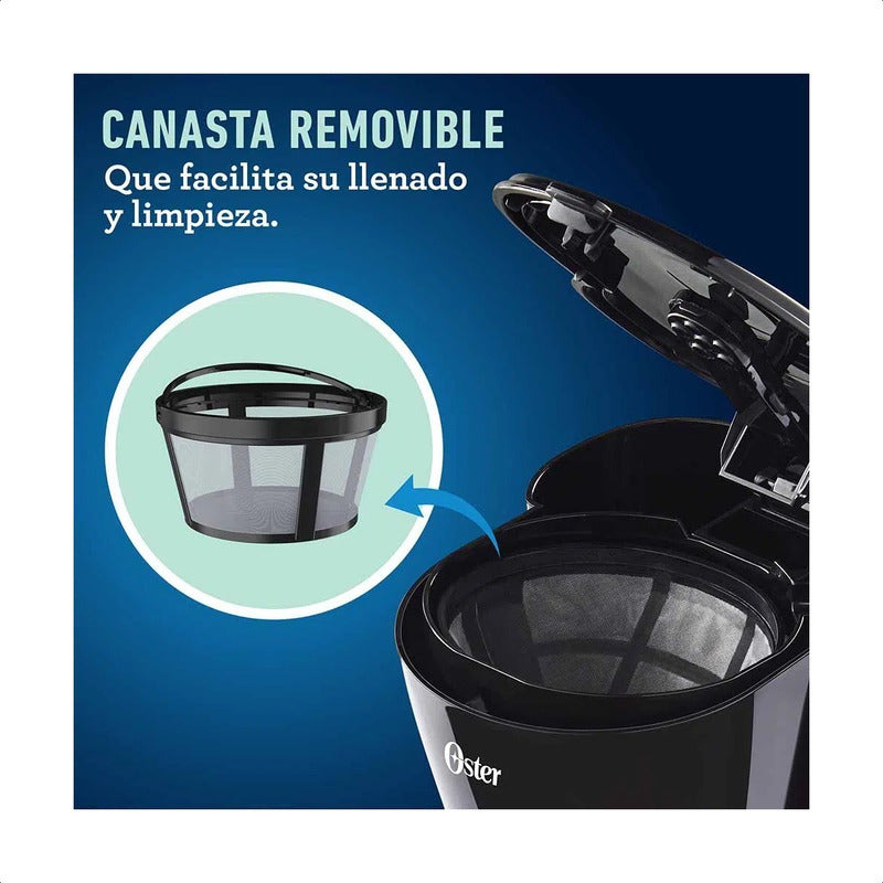 Cafetera De 5 Tazas Con Filtro Oster® Color Negro
