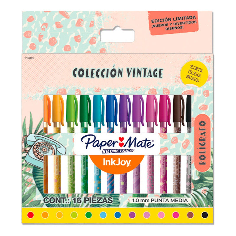 Lapiceras Boligrafo Paper Mate Set 16