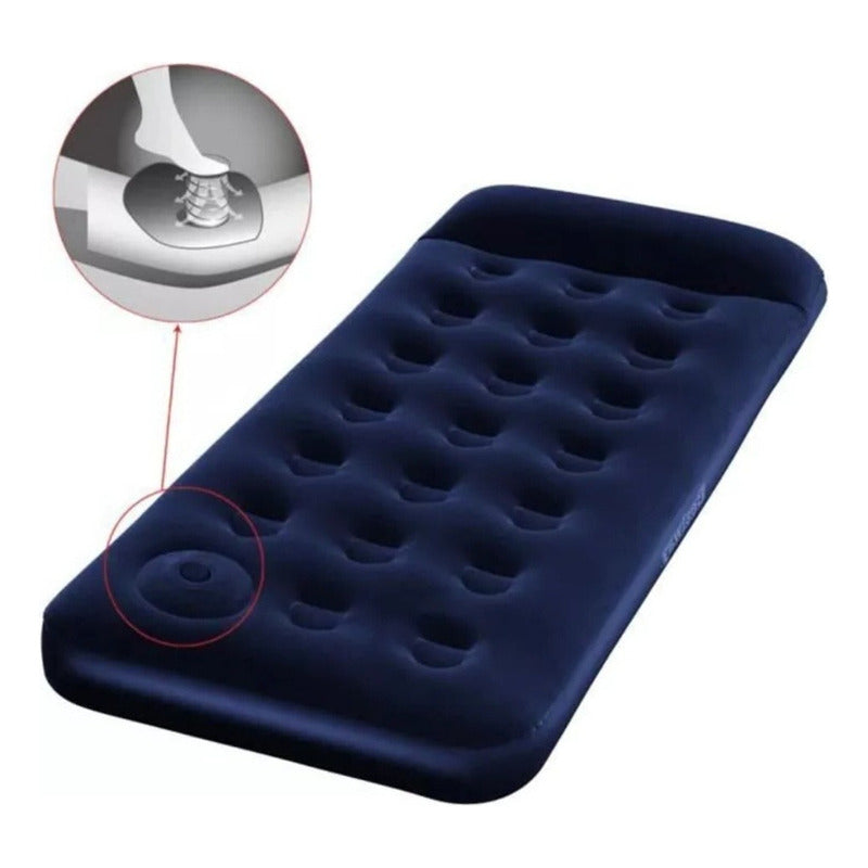 Colchón Inflable 1 Plaza + inflador