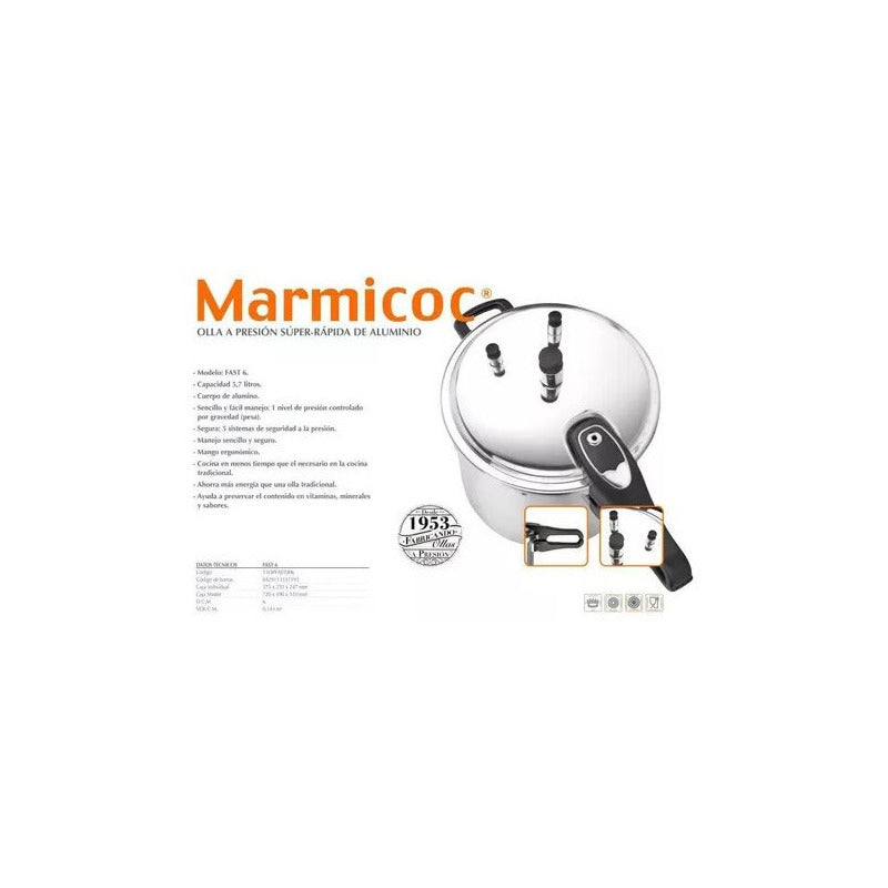 Olla A Presión Marmicoc 5.7 Lts (Súper Rápida)
