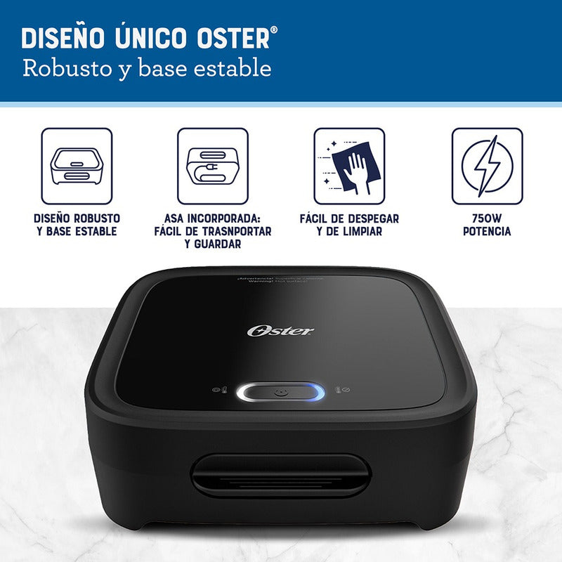 Sandwichera Oster® Compacta Ckstsm400 Color Negro CKSTSM400-052