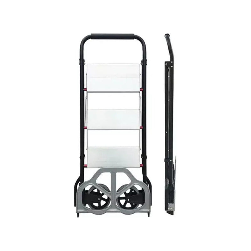 Escalera 3 Peldaños Tipo Yegua Plegable 2 En 1