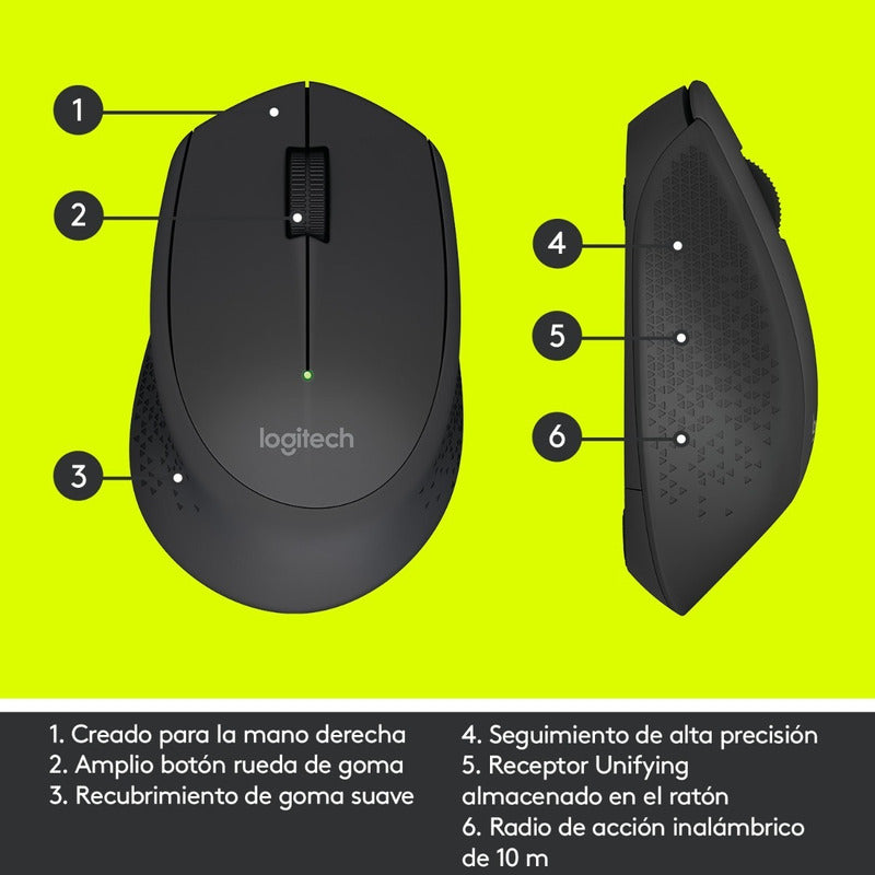 Mouse Inalambrico Logitech M280 Negro