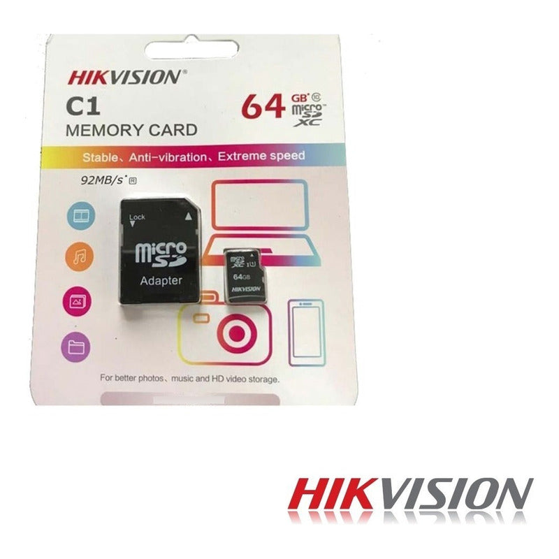 Memoria Micro Sd 64 Gb Hikvision Multipropósito HS-TF-C1/64G