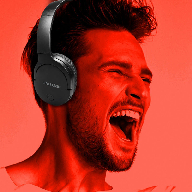 Audífonos Aiwa On-ear Bluetooth Micrófono Aw-K11B Color Azul