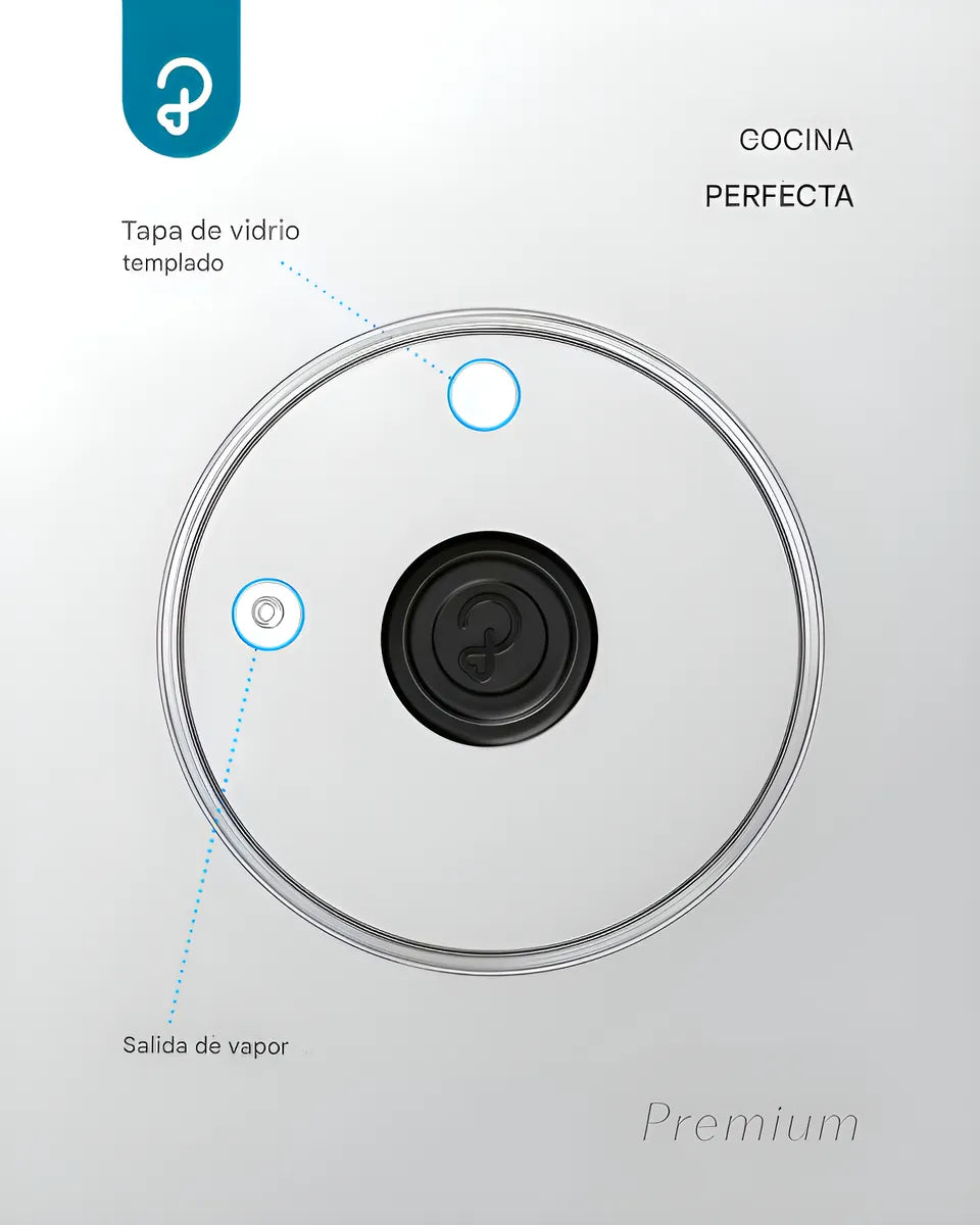 Sarten Para Huevo 14cm Panelux Tapa Granito Antiadherente Negro