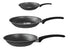 Sartenes Antiadherente Panelux Juego Set De 16 20 24cm Negro