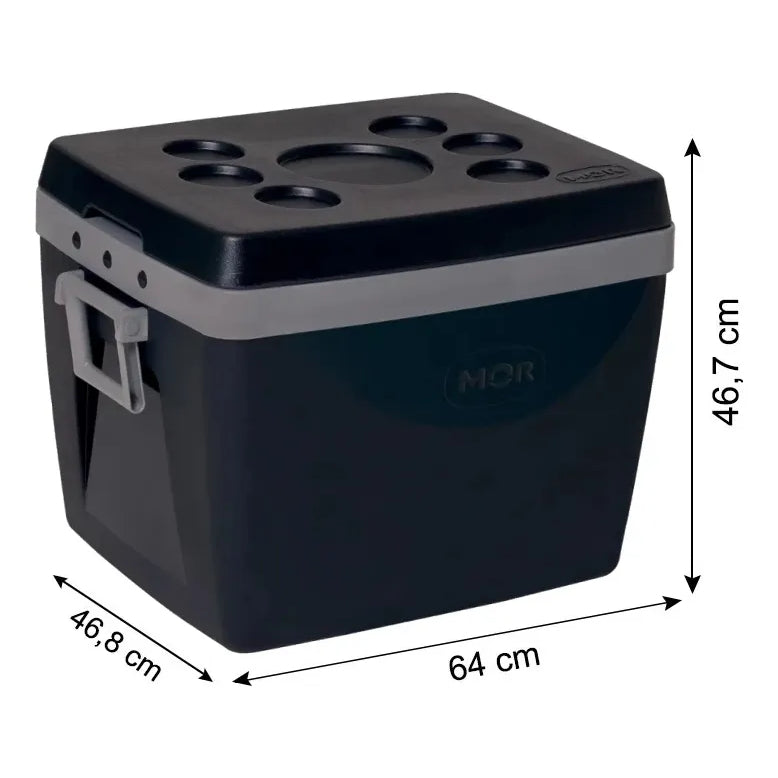 Cooler Termico Conservadora Mor 75 Litros 110 Latas Portatil Negro