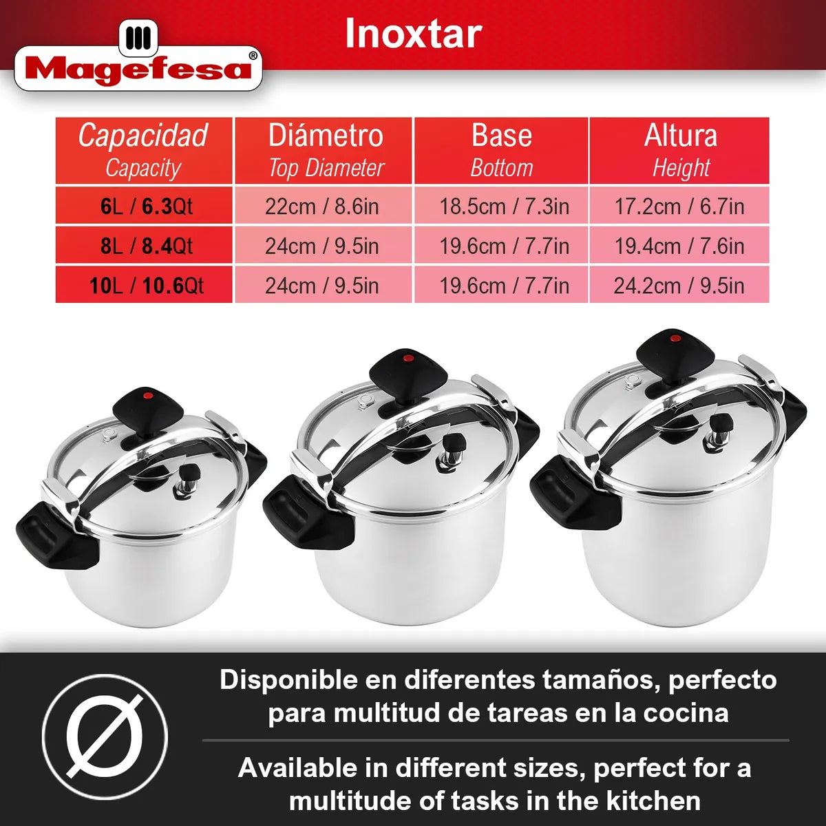 Olla A Presión Magefesa® Star 6 Lts