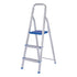 Escalera 3 Peldaños Aluminio Plegable Mor Tipo Tijera Plateado
