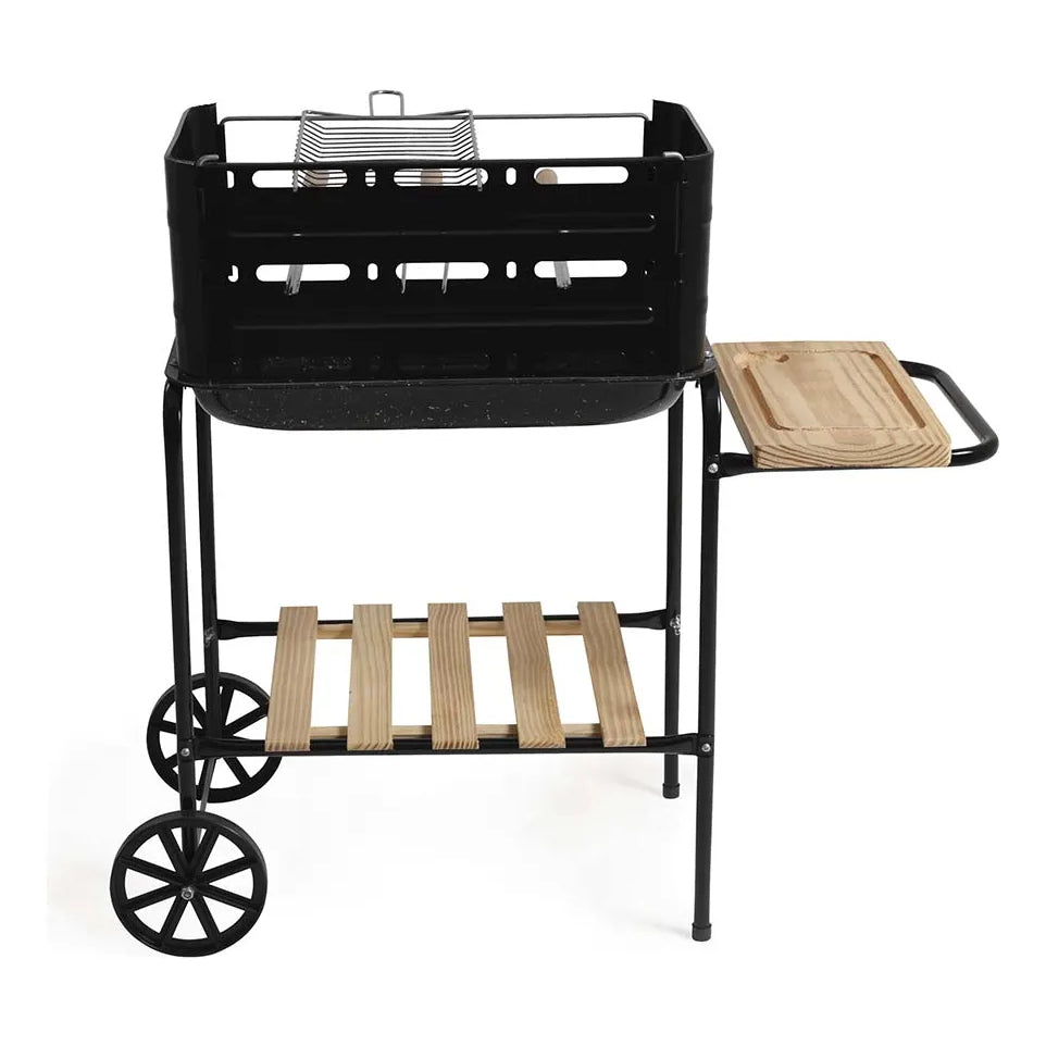 Parrilla Movil A Carbon Mor California Desmontable Acero