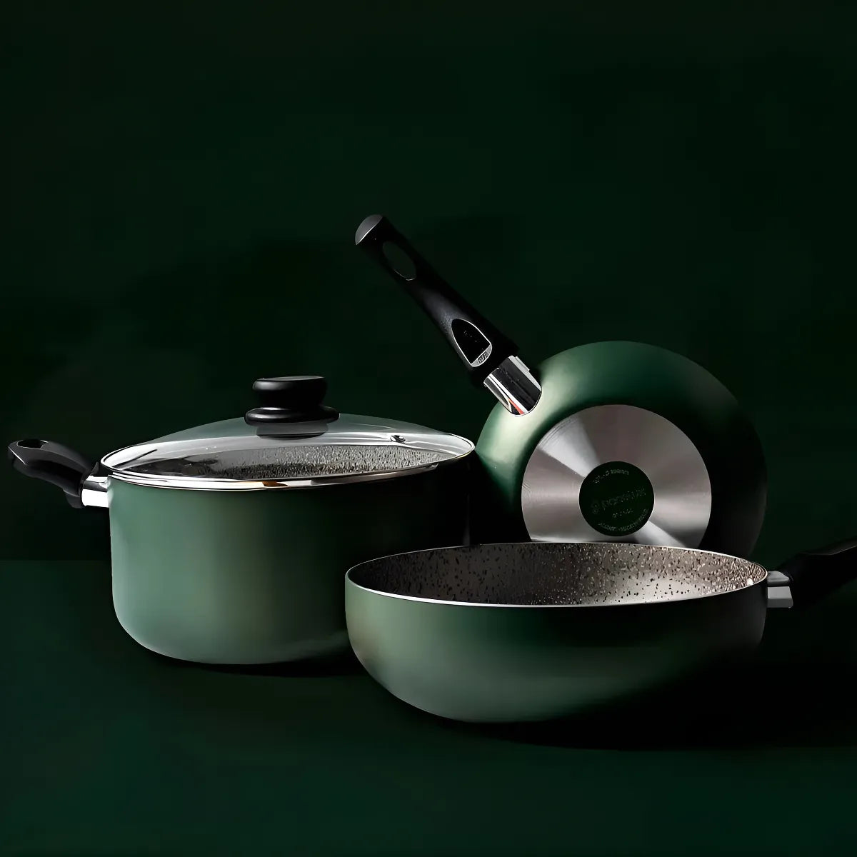 Bateria De Cocina Ollas Antiadherente 8 Piezas Panelux Verde Verde