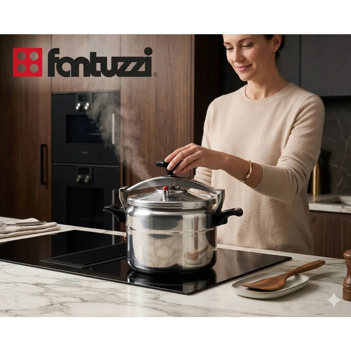 Olla A Presion Fantuzzi Comprezzo 12 Litros Coccion Rapida
