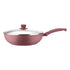Wok Sarten Marmicoc Antiadherente 28cm Con Tapa Granate Bordó