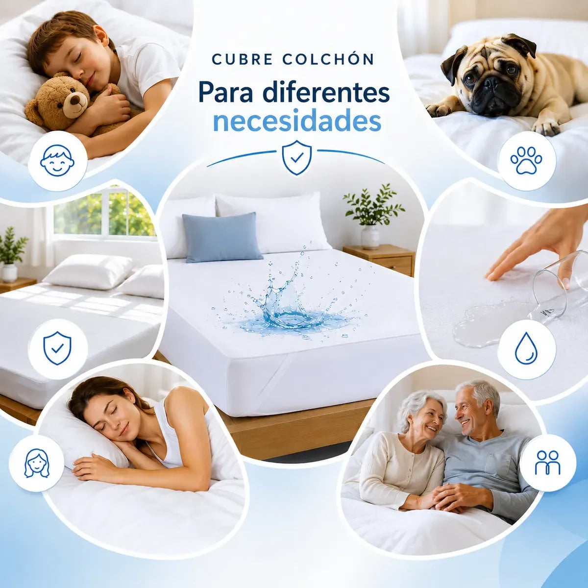 Cubre Colchon Cannon American Family Impermeable 2 Plazas