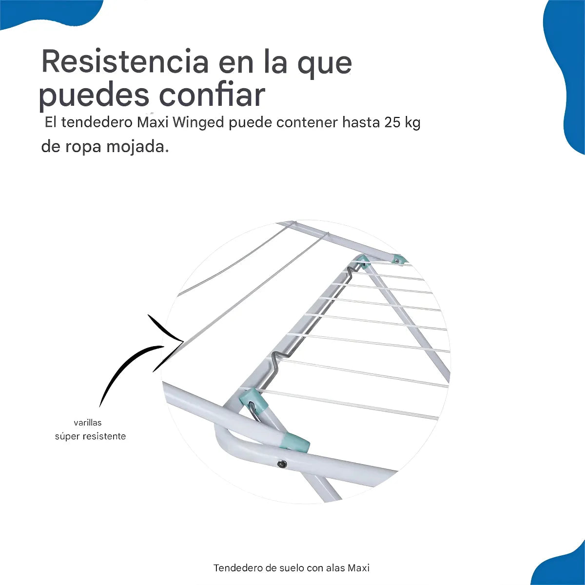 Tendedero Colgador 1.74m Mor Plegable Organizador Blanco Blanco