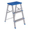 Escalera Banqueta Taburete 3 Peldaños Mor Plegable Aluminio Plateado