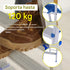 Escalera 3 Peldaños Aluminio Plegable Mor Tipo Tijera Plateado