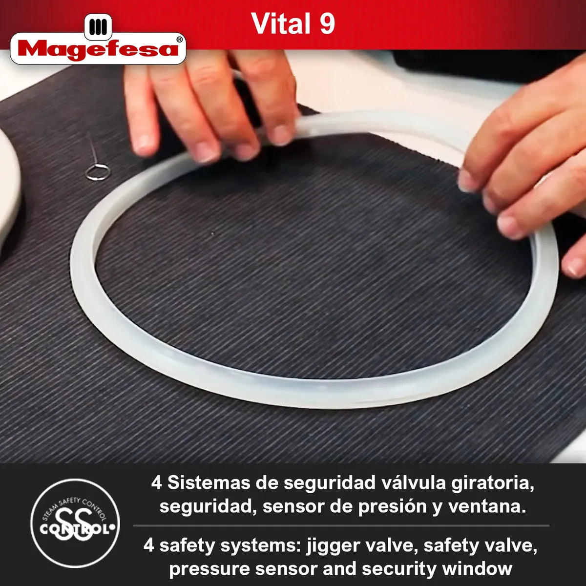 Olla A Presion Magefesa 9 Litros Vital Express Aluminio