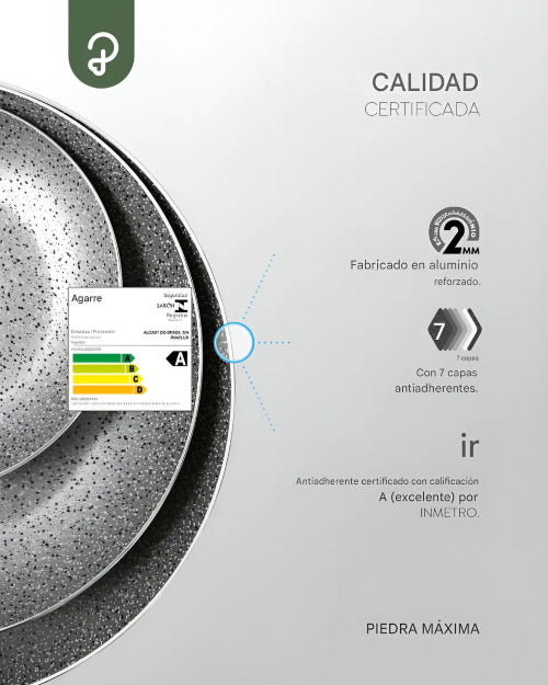 Wok 32cm Panelux Antiadherente Granito Con Tapa Color Verde Verde