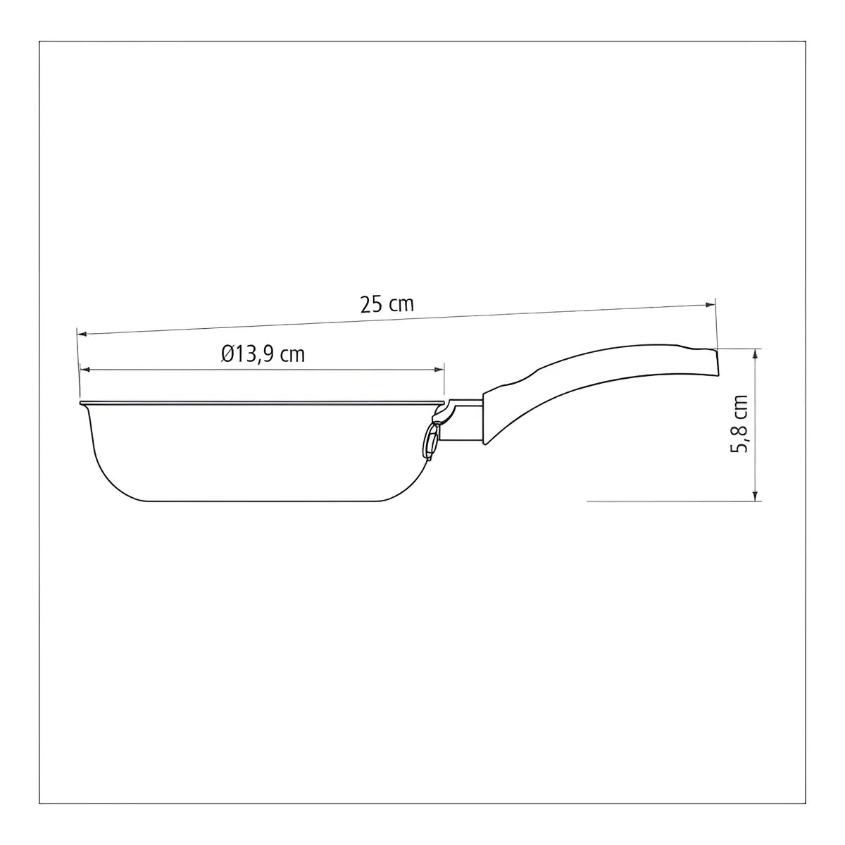 Sarten Para Huevo 14cm Panelux Tapa Granito Antiadherente Negro