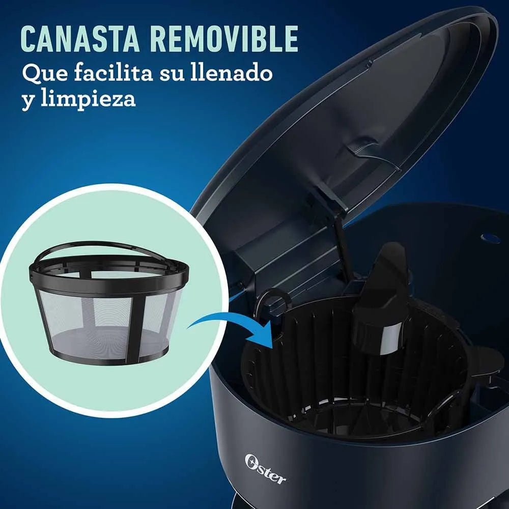 Cafetera Oster® 12 Tazas Programable Negra Con Auto Apaga Negro