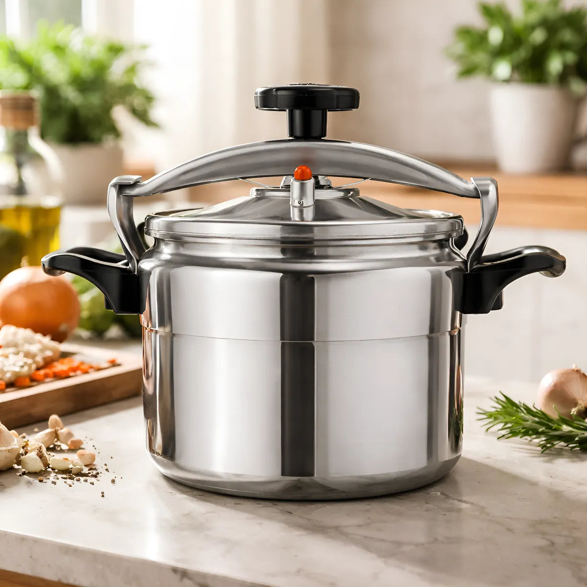 Olla A Presión Fantuzzi Comprezzo 6 Litros Aluminio Express