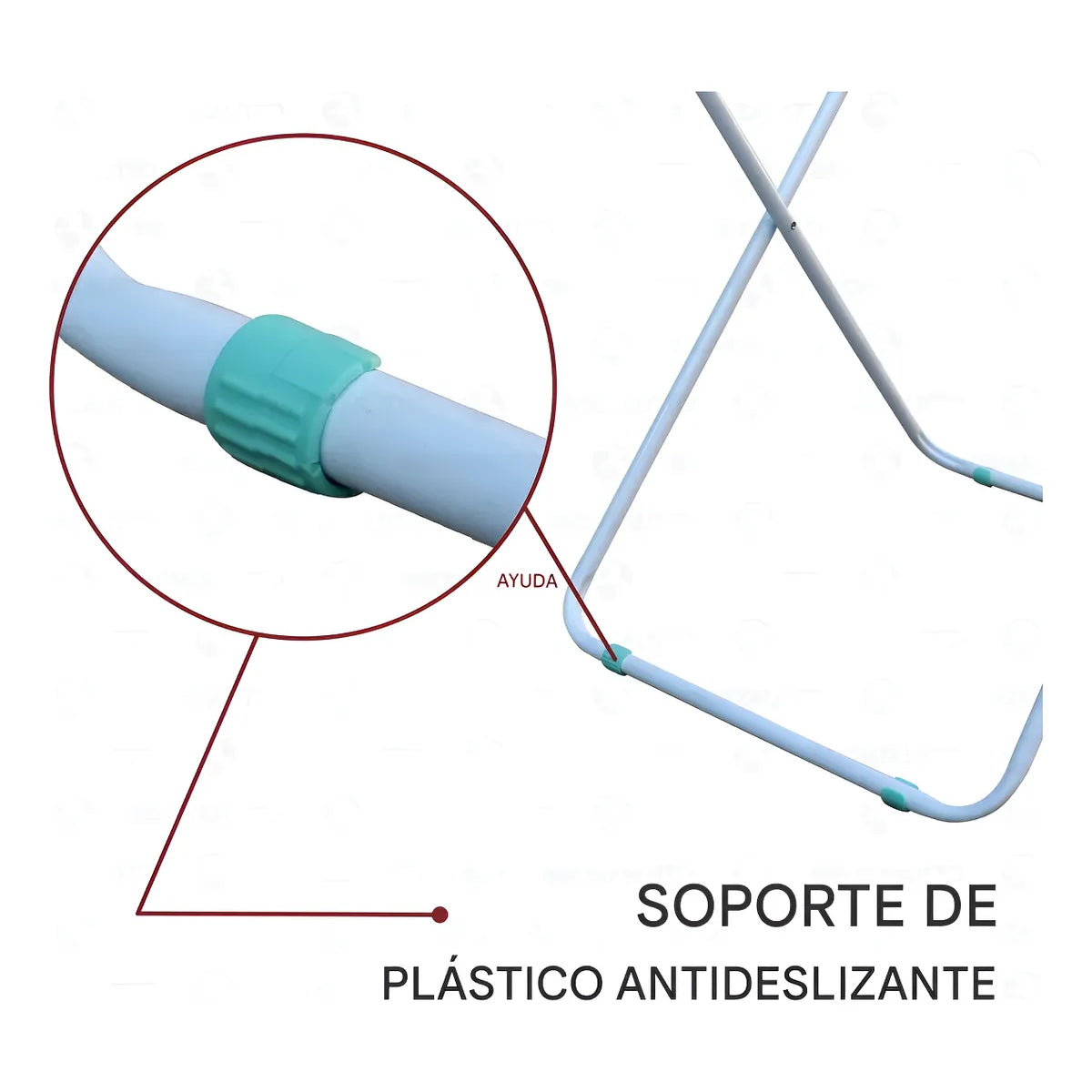 Tendedero Colgador De Ropa 1.44m Mor Extensible Color Blanco