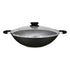 Wok Sarten Panelux 28cm Antiadherente Granito Con Tapa Negro Negro