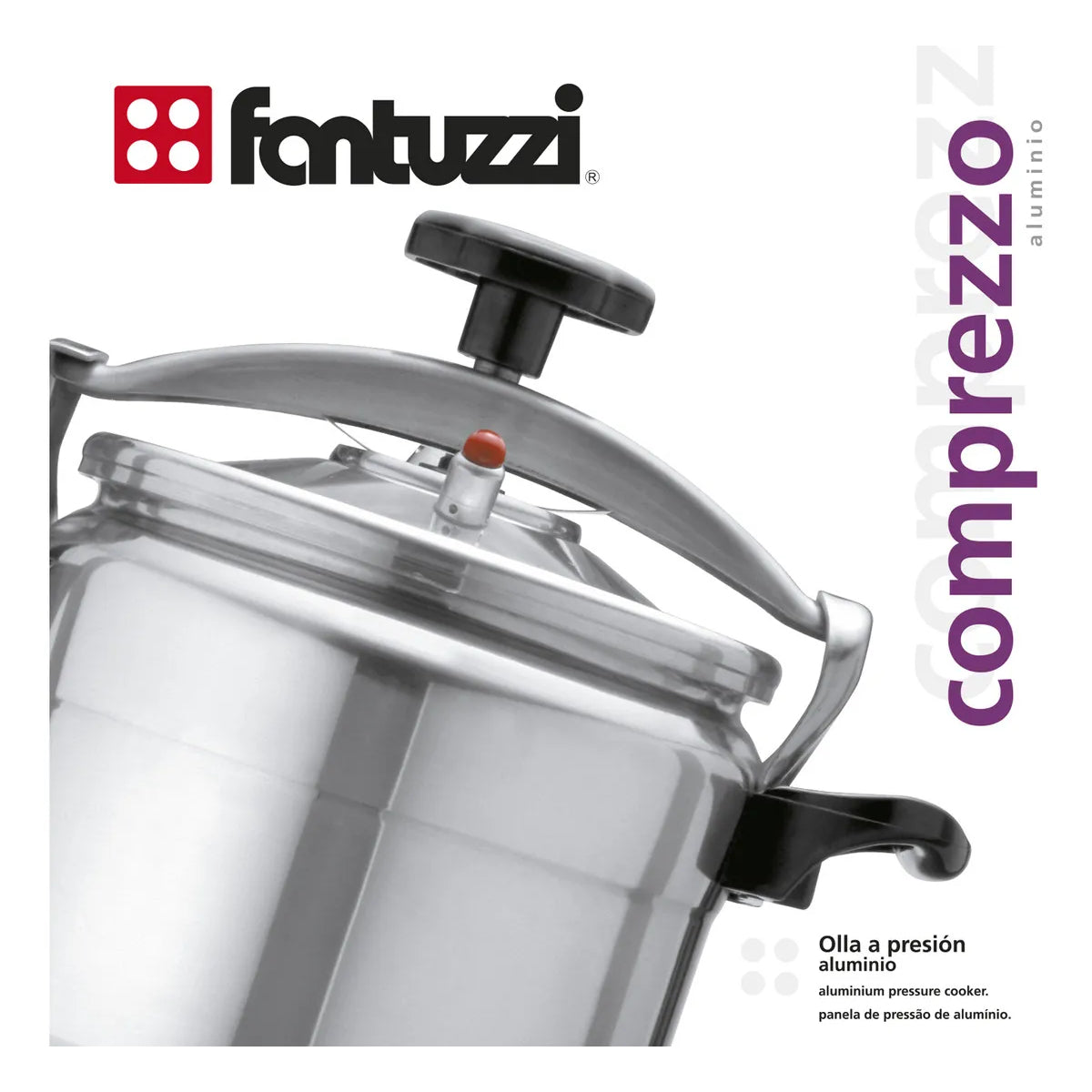 Olla A Presion 10 Litros Fantuzzi Comprezzo Aluminio Express