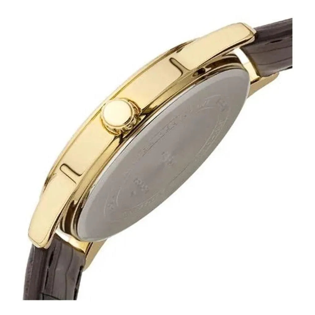Reloj Casio Enticer Mtp-v001l-1bu Hombre Cuero Marrón