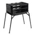 Parrilla A Carbon Plegable Movil Mor Araguaia 72x44cm Acero