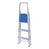 Escalera 3 Peldaños Aluminio Plegable Mor Tipo Tijera Plateado