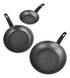 Sartenes Antiadherente Panelux Juego Set De 16 20 24cm Negro