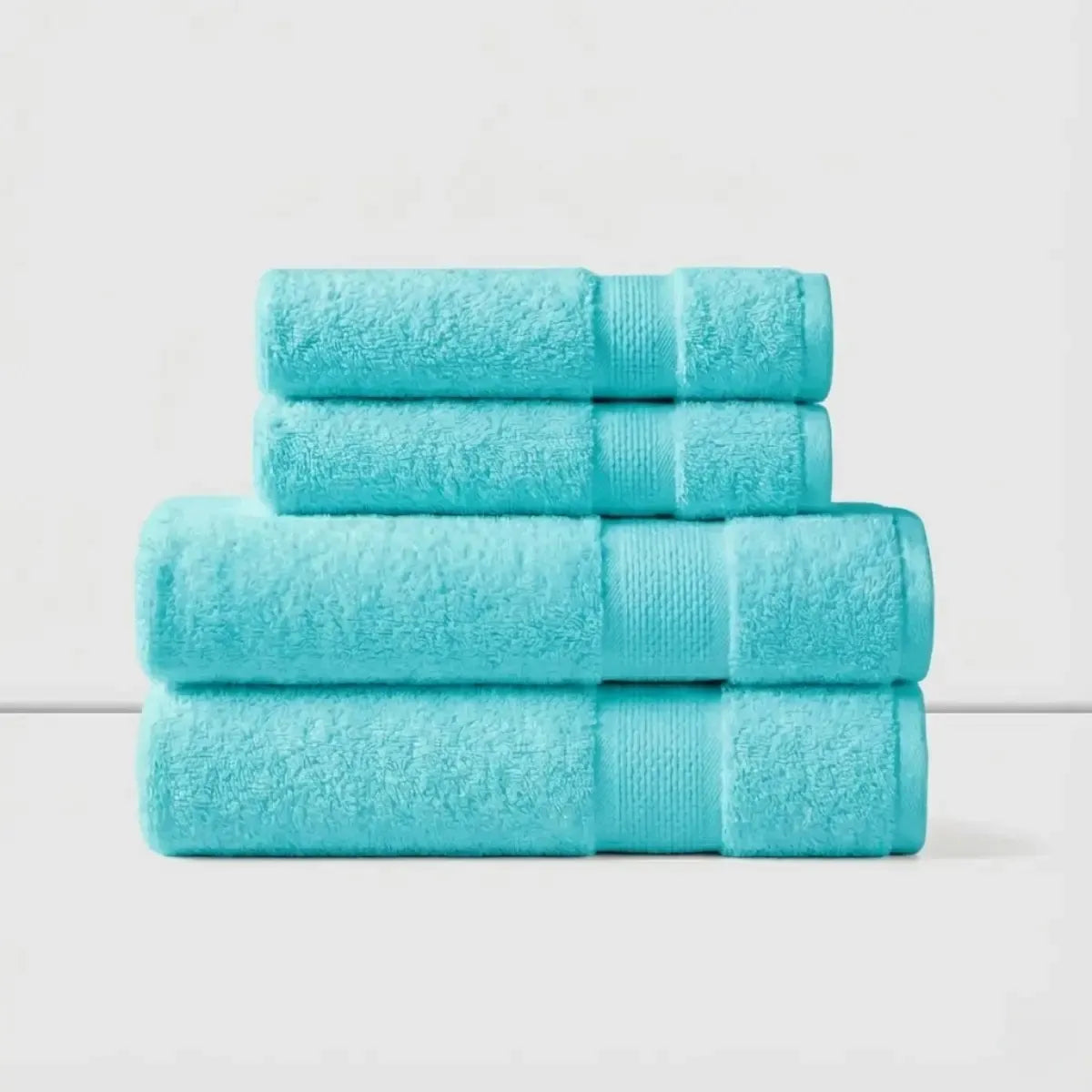 Toallas De Baño Juego 4 Unidades Cannon 400gr 100% Algodón Color Turquesa