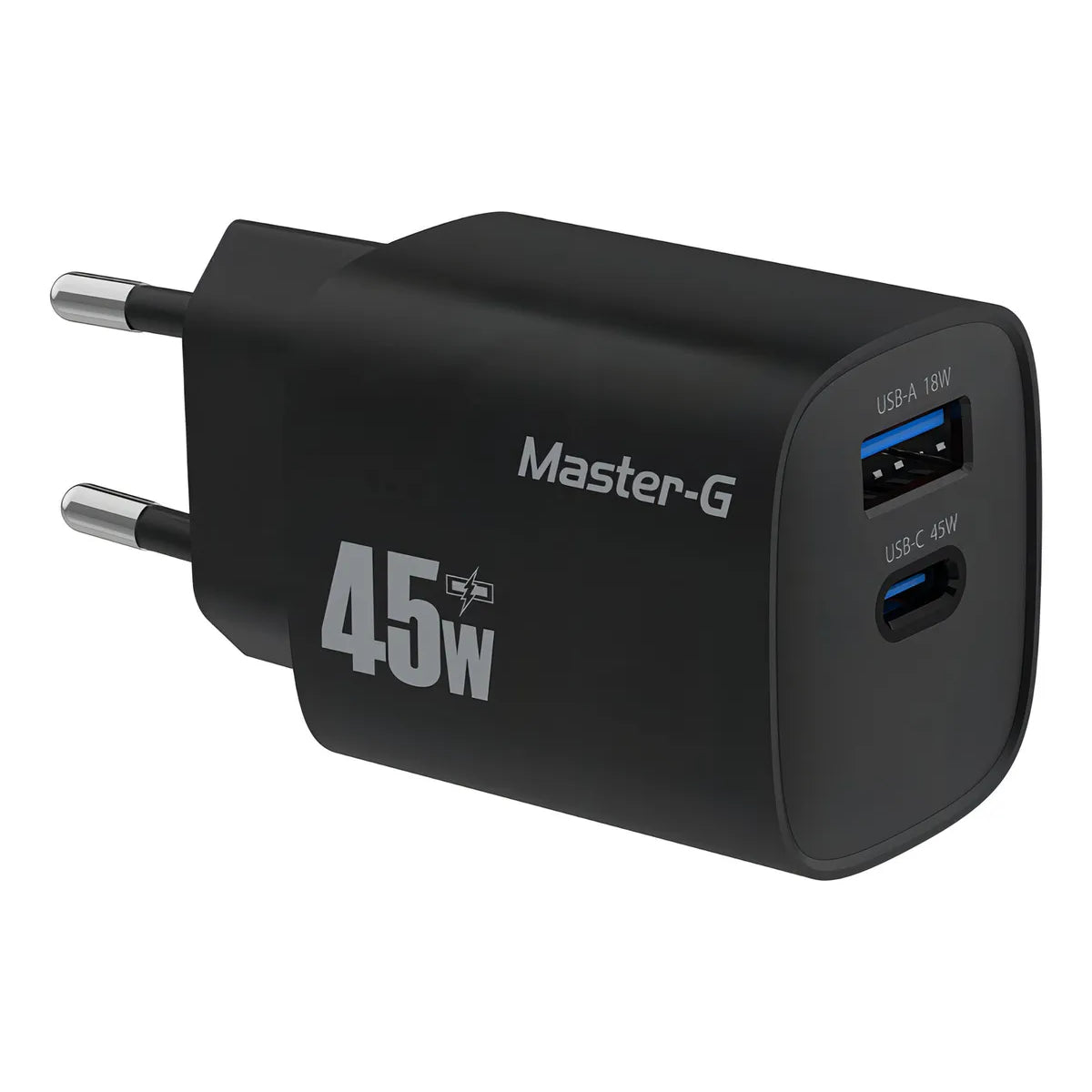 Cargador 45w Carga Rapida Master-g Con Cable Usb-c Negro