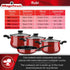 Bateria De Cocina Ollas Magefesa 7 Piezas Rubi Antiadherente