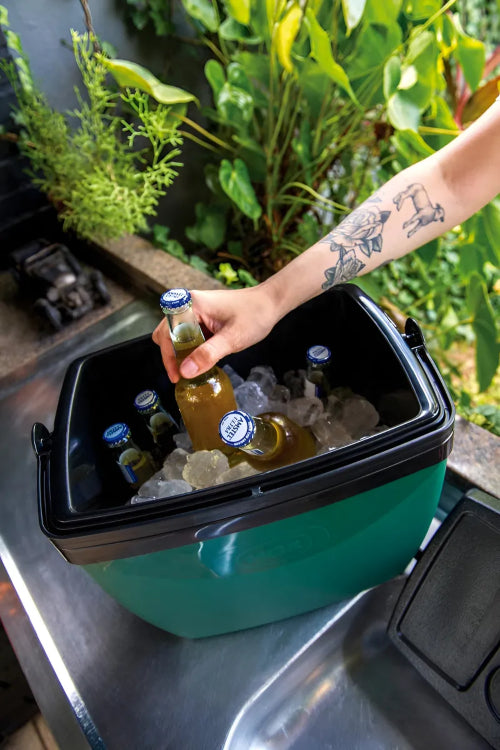 Cooler Termico Mor 26 Litros 35 Latas Nevera Hielera Verde