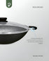 Wok Sarten Panelux 32cm Granito Antiadherente Con Tapa Negro