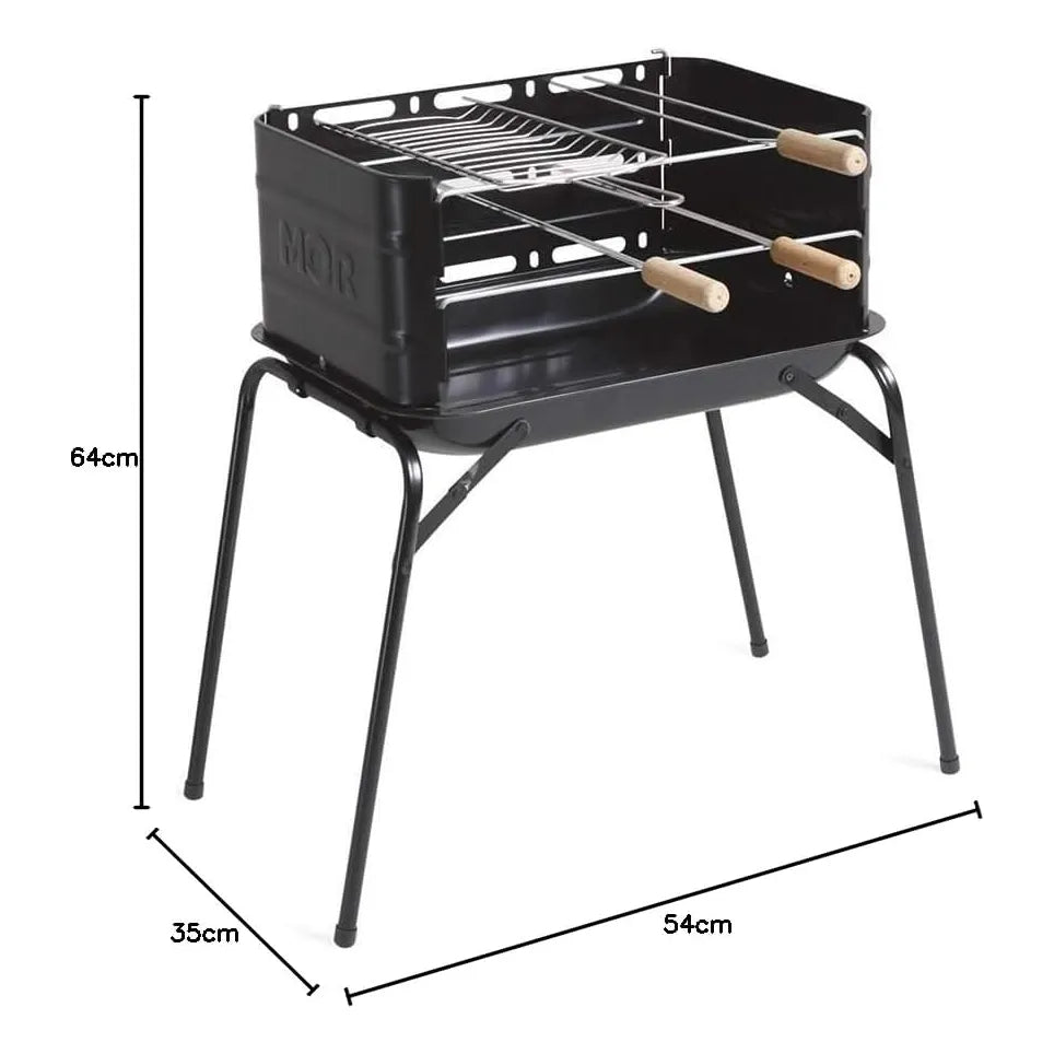 Parrilla Portatil A Carbon Montana Mor Plegable Asado