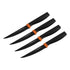 Cuchillos Marmicoc Para Asado Cocina Set 4 Piezas Acero Inox Negro