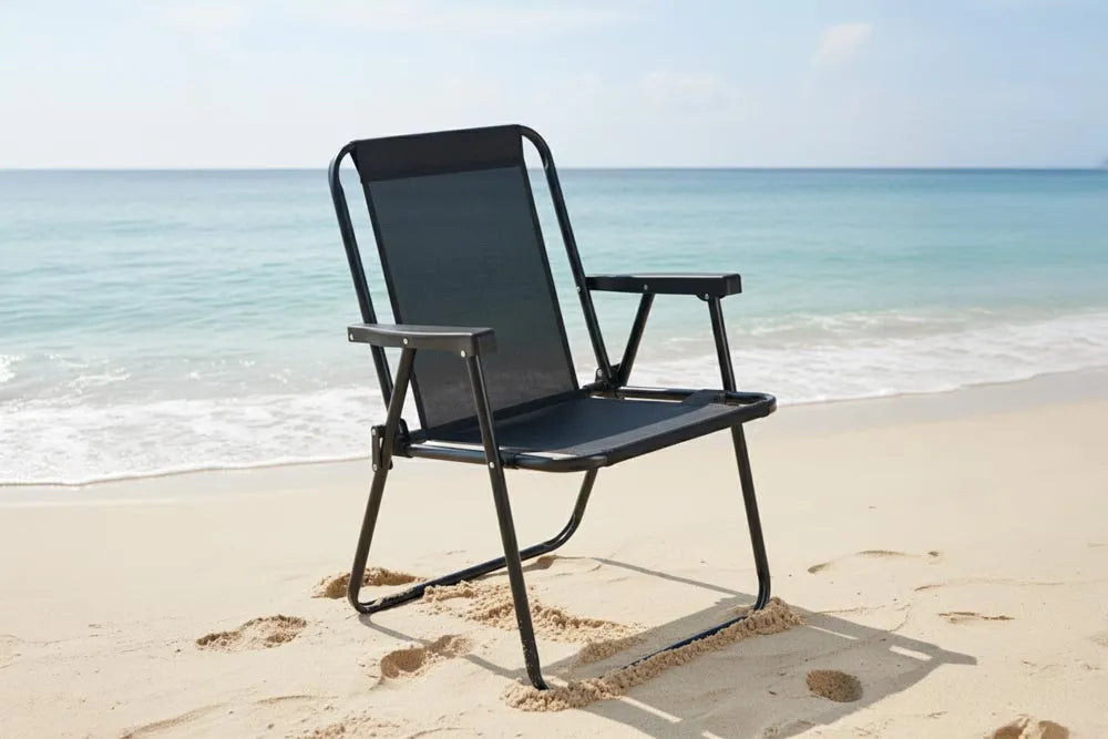 Silla Camping Mor Plegable Playera Reforzada Premium