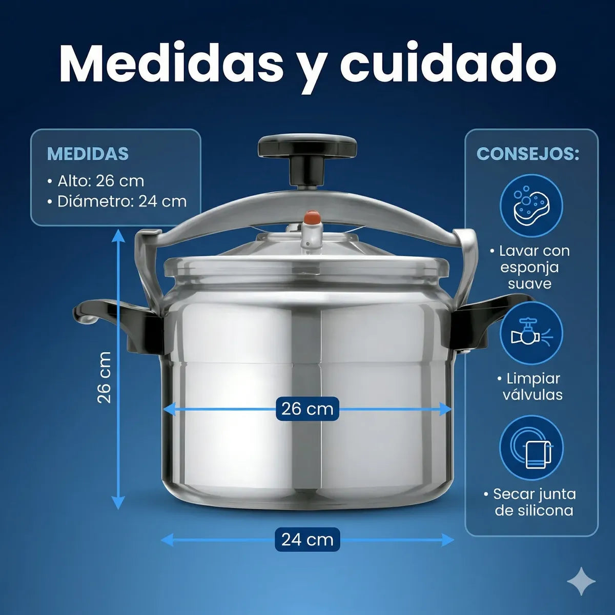 Olla A Presion Fantuzzi Comprezzo 12 Litros Coccion Rapida
