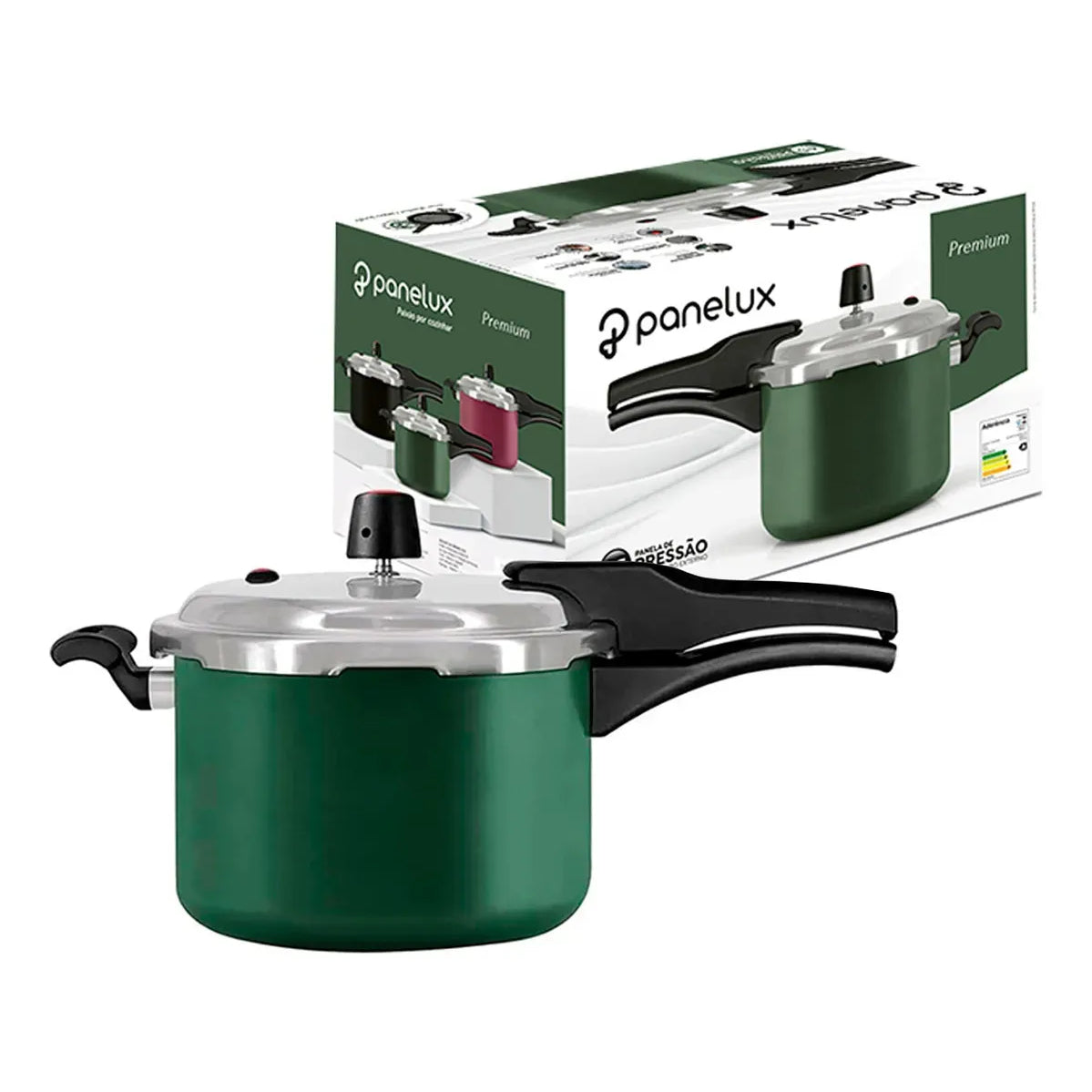 Olla A Presión Panelux 4.5 Litros Color Verde Antiadherente Verde