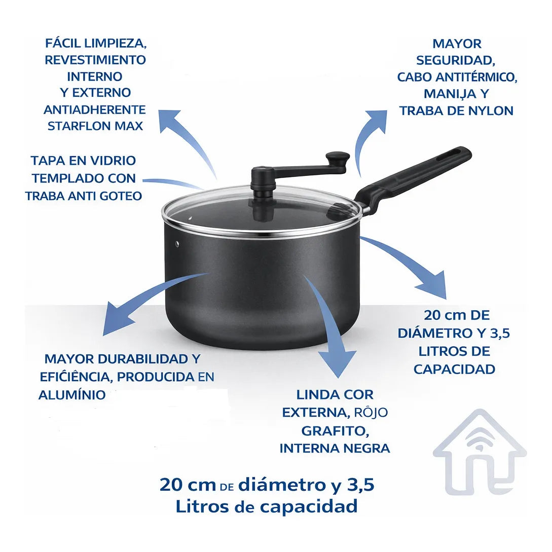 Olla De Cabritas Palomitas Panelux 3.5 Litros Antiadherente
