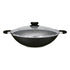 Wok Sarten Panelux 32cm Granito Antiadherente Con Tapa Negro